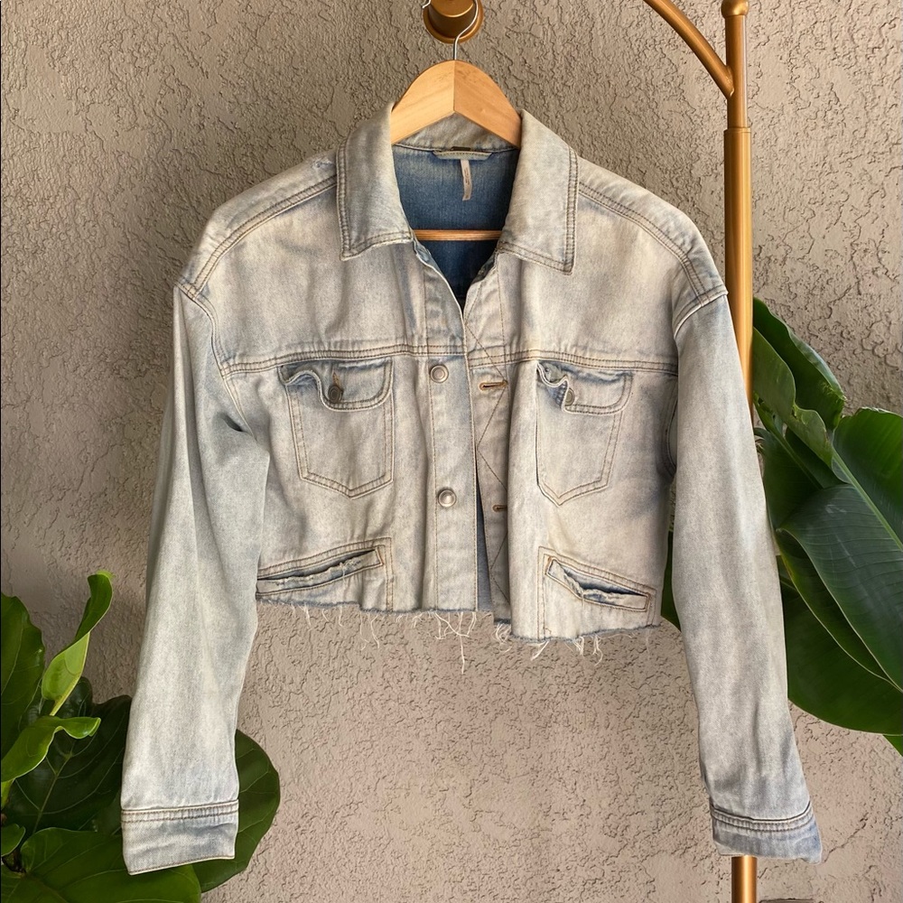 Free People cropped denim jacket